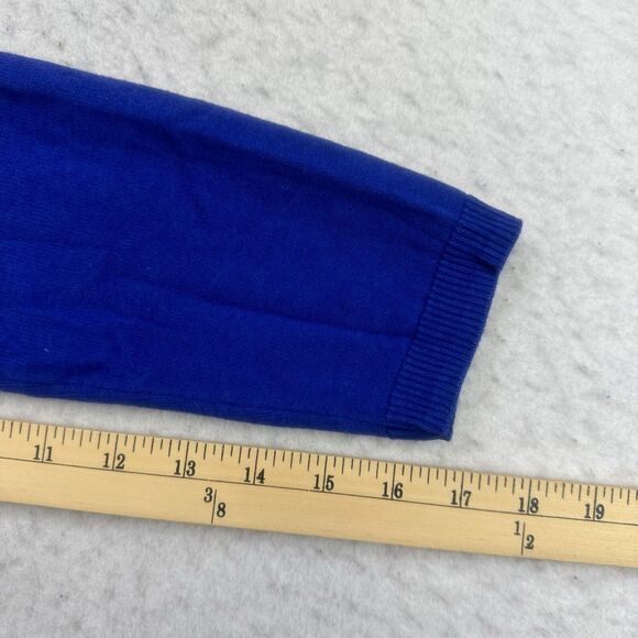 Kim Rogers Christmas Sweater Womens Small S Blue Long Sleeve Pullover Holiday - Picture 9 of 12